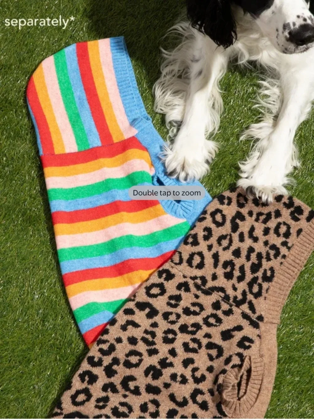 NWT Oodles Hooded Striped Fall Dog Sweater, size Large (25-45 lbs)